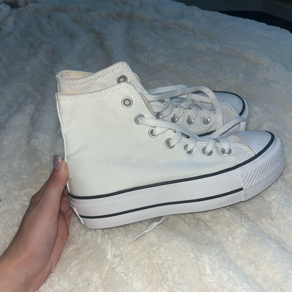 White platform converse